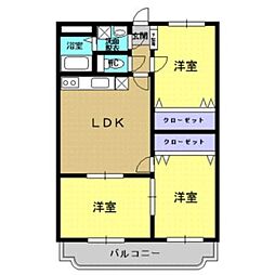 ユーミートレゾール 3LDKの間取図画像