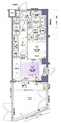 オープンレジデンシア広尾ザ・ハウスサウスコート 1LDKの間取図画像