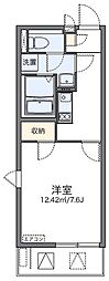 レオネクストSKY 2階1Kの間取り