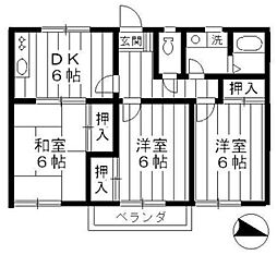 シャトル金山 3DKの間取図画像