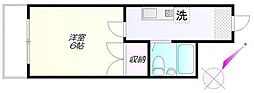ゆう・ハウス 1Kの間取図画像