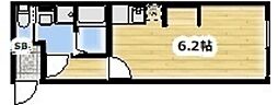 草加市八幡町アパート 1Kの間取図画像