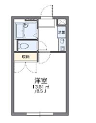 レオパレスシンフォニア 1Kの間取図画像