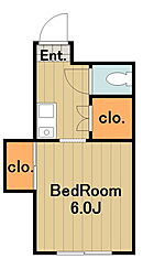 ブリックメゾン1 1階1Kの間取り