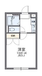 レオパレスゴールド・レジデンスソフィアA 1Kの間取図画像