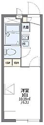 レオパレススター2 1Kの間取図画像