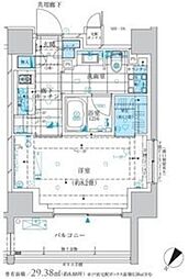 ザ・パークワンズ三軒茶屋 3階1Kの間取り