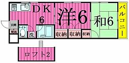 RIBEIRA1 2DKの間取図画像