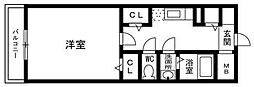 グランディ薬院1 1Kの間取図画像