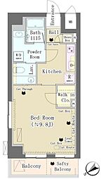メゾンドタカヤ 3階1Kの間取り