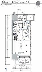 SYFORMEカンナイ 1Kの間取図画像