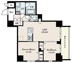 S-RESIDENCE押上epure 1SLDKの間取図画像
