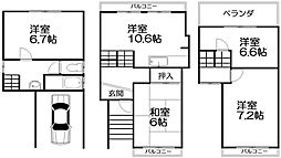 MAYUMIハウス156号館盛戸 3階4LDKの間取り