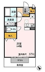 エテルナーレ ワンルームの間取図画像