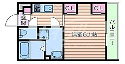 リブリ・末広 1Kの間取図画像