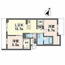 ル・フレーズ（ＢＥＬＳ認証・ＺＥＨ） A0103 ｜ 岡山県倉敷市堀南593-1（賃貸マンション2LDK・1階・68.06㎡） その2