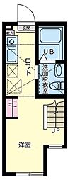 CIEL 1階ワンルームの間取り