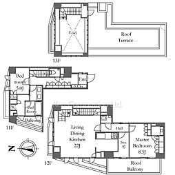 ユニーブル杉並高円寺 11階2SLDKの間取り