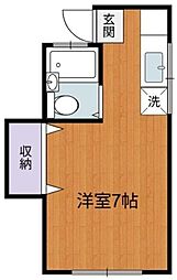 ハイツONO 2階ワンルームの間取り