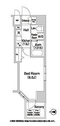 コンフォリア浅草橋DEUX 1Kの間取図画像