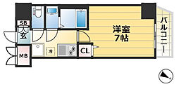 CRESTTAPP神戸湊町NOIR 1Kの間取図画像