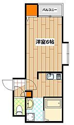 ポートレジデンス 1Kの間取図画像