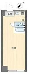 サンライズ江東 ワンルームの間取図画像