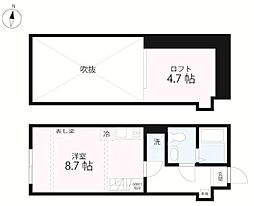 QUIET CRAB HOUSE IL MONTEC号棟 ワンルームの間取図画像