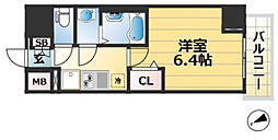 CREST TAPP DITA 神戸西パークフロント 1Kの間取図画像