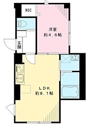 Vieuno TN 1階1LDKの間取り