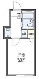 レオパレスＲｉｖｅｒＳｉｄｅ 1階1Kの間取り