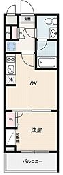 アーバンパーク品川豊町 1DKの間取図画像