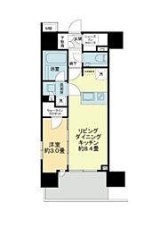プレシスヴィアラ船橋 2階1LDKの間取り