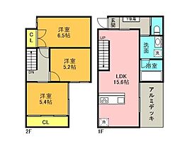セラヴィ粕屋1 3LDKの間取図画像