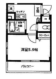 メゾン石神東池袋 3階1Kの間取り