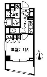 レジディア中落合-B 1Kの間取図画像