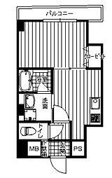 ラメール駒込 4階1DKの間取り