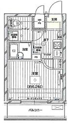 エクセリア白金高輪 1Kの間取図画像