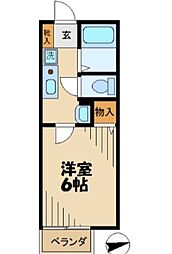 ソミュール百草1 1Kの間取図画像