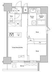SPコート両国 12階2LDKの間取り