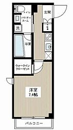 AXAS南蒲田アジールコート 1Kの間取図画像