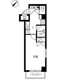 スカイコート日本橋人形町 1Kの間取図画像