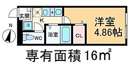 crealOUJINorth ワンルームの間取図画像