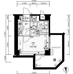 都営浅草線 馬込駅 徒歩7分の賃貸マンション 1階1Kの間取り