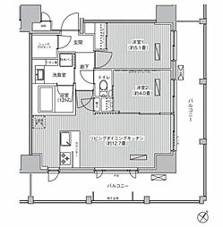 カロータ 2LDKの間取図画像