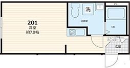 NICO TERRACE 鴨居 ワンルームの間取図画像