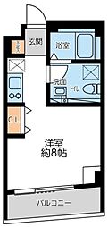 グランカーサ馬込1 ワンルームの間取図画像