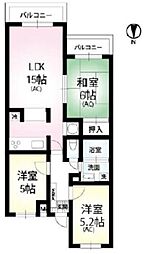 エイティフォーはまだ山 3階3LDKの間取り
