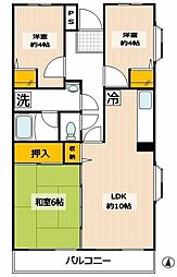 メゾンピュール 3LDKの間取図画像