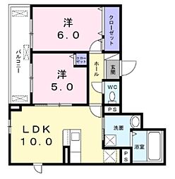 メゾン・ド・ルボア 2LDKの間取図画像